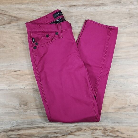 🔹️🔺️Rock & Republic Raspberry Hamburg Jeans Size 4/27 - Picture 2 of 11